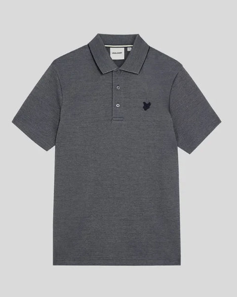 Lyle & Scott SP2342V Pique Interlock Polo Shirt In Chambray