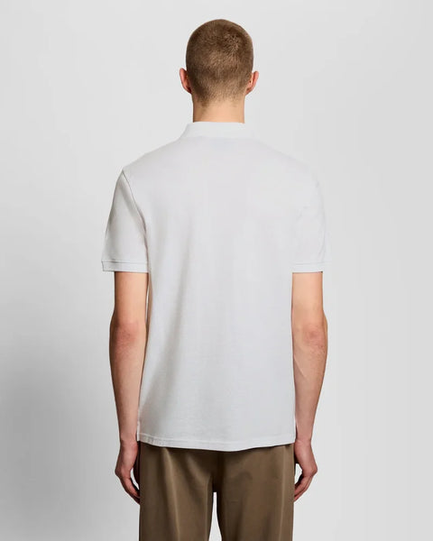 Lyle & Scott SP2400V Popcorn Jacquard Polo Shirt In 626 White