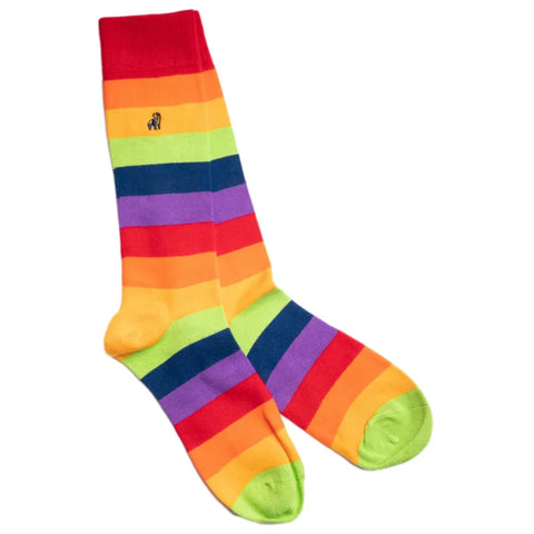 Swole Panda SP305-L Pride Striped Socks