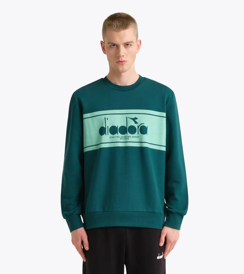 Diadora Sweatshirt Crew Logo In Spruce Green