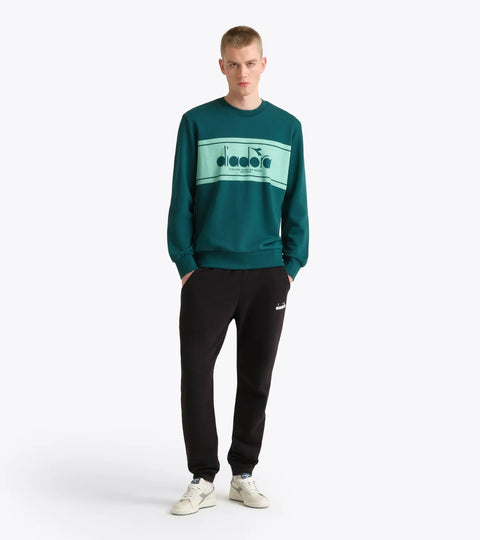 Diadora Sweatshirt Crew Logo In Spruce Green