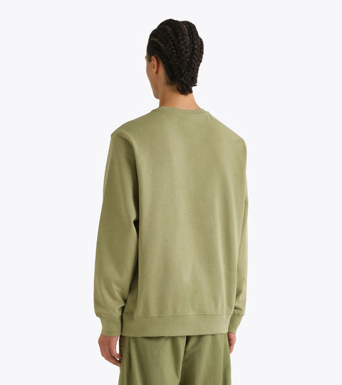 Diadora Sweatshirt Crew Neck Run Valley In Sage Green