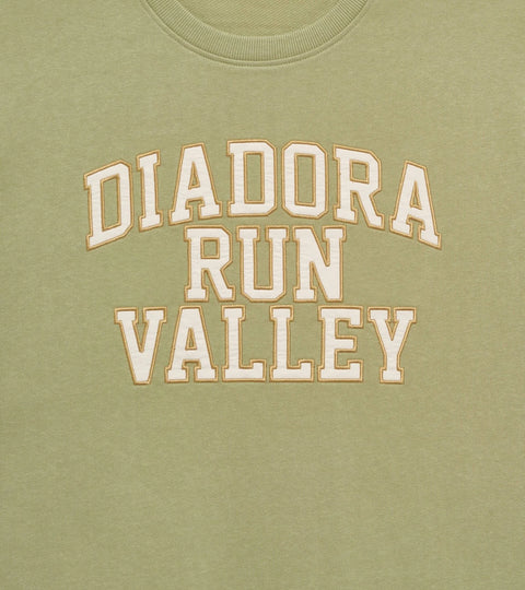Diadora Sweatshirt Crew Neck Run Valley In Sage Green