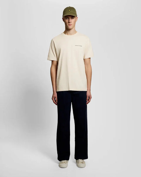 Lyle & Scott TS2300VT Script T-Shirt In Y147 Ice Cream Marl