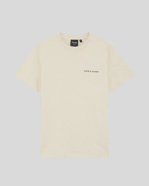 Lyle & Scott TS2300VT Script T-Shirt In Y147 Ice Cream Marl