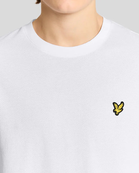 Lyle & Scott TS2406V Popcorn Jacquard T-shirt In 626 White