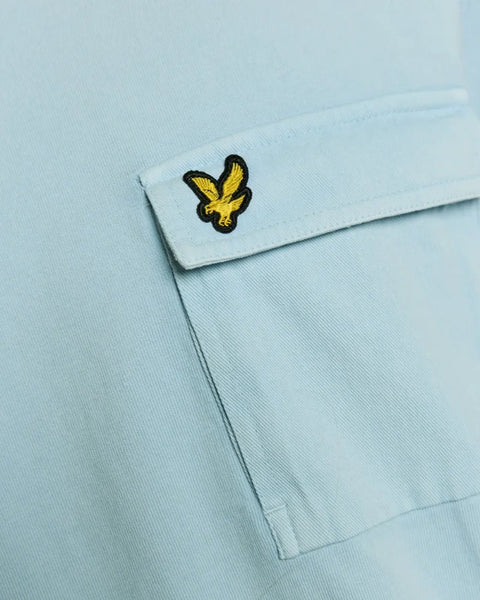 Lyle & Scott TS2407V Cargo Pocket T-shirt In W596 Opal Blue
