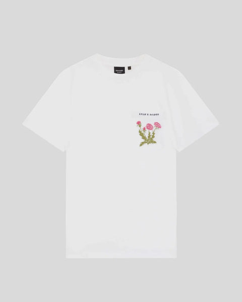 Lyle & Scott TS2415V Floral Embroidered T-shirt In 626 White