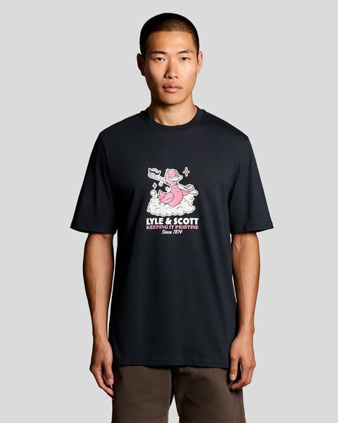 Lyle & Scott TS2423V Rubber Duck Graphic T-shirt In Z271 Dark Navy