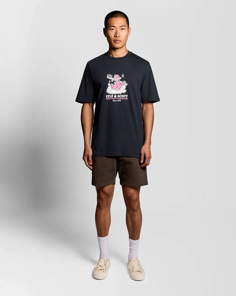 Lyle & Scott TS2423V Rubber Duck Graphic T-shirt In Z271 Dark Navy