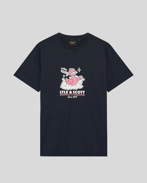 Lyle & Scott TS2423V Rubber Duck Graphic T-shirt In Z271 Dark Navy