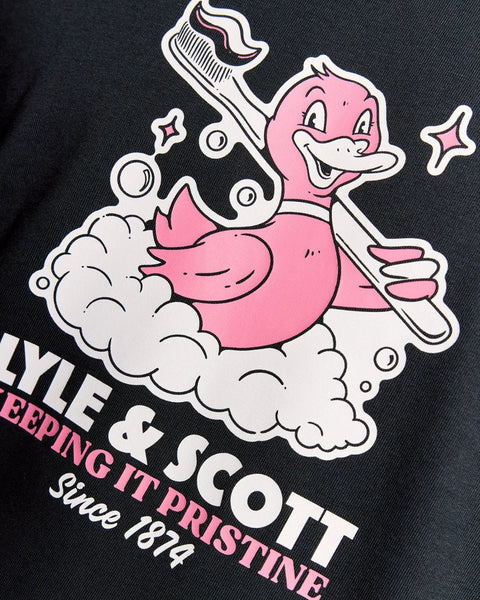 Lyle & Scott TS2423V Rubber Duck Graphic T-shirt In Z271 Dark Navy