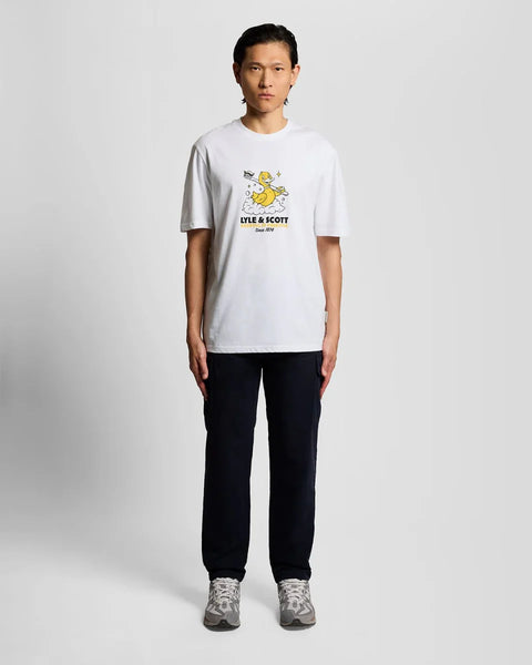 Lyle & Scott TS2423V Rubber Duck Graphic T-shirt In 626 White