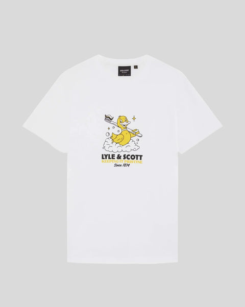 Lyle & Scott TS2423V Rubber Duck Graphic T-shirt In 626 White