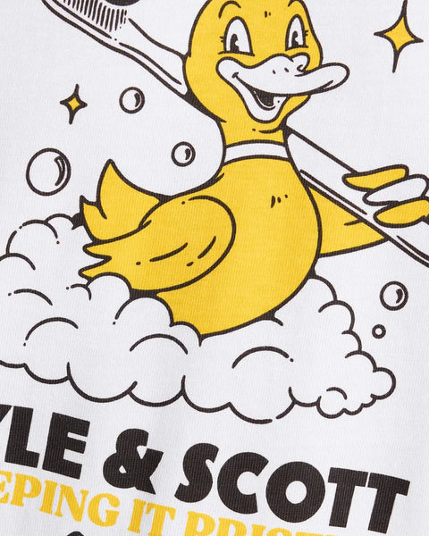 Lyle & Scott TS2423V Rubber Duck Graphic T-shirt In 626 White