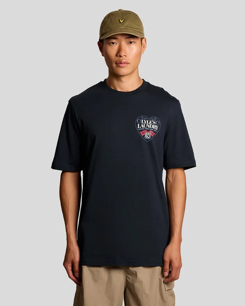 Lyle & Scott TS2425V Lyle's Laundry Graphic T-shirt In Z271 Dark Navy