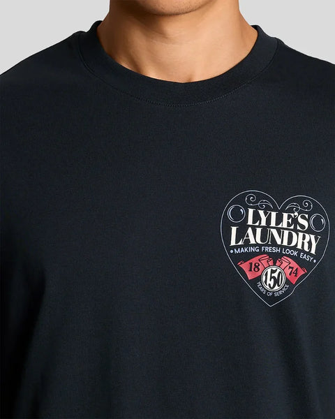 Lyle & Scott TS2425V Lyle's Laundry Graphic T-shirt In Z271 Dark Navy