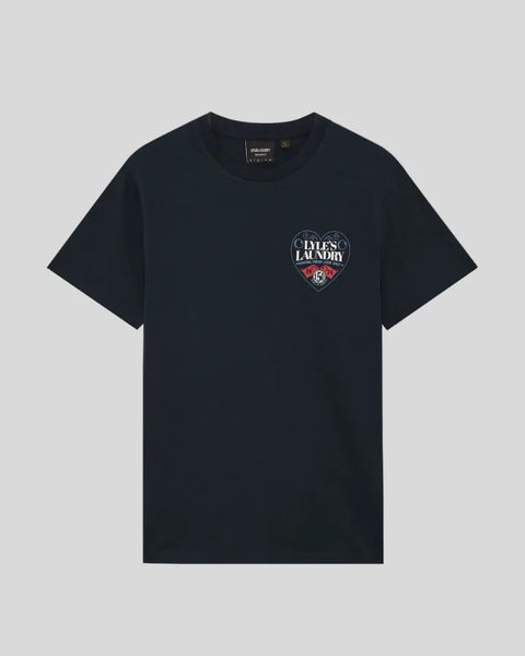 Lyle & Scott TS2425V Lyle's Laundry Graphic T-shirt In Z271 Dark Navy