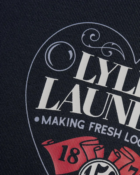 Lyle & Scott TS2425V Lyle's Laundry Graphic T-shirt In Z271 Dark Navy