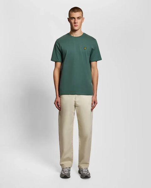 Lyle & Scott TS400VOGT Plain T-Shirt In W130 Everglade