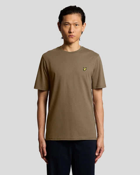 Lyle & Scott TS400VOGT Plain T-Shirt In X569 Khaki Ash