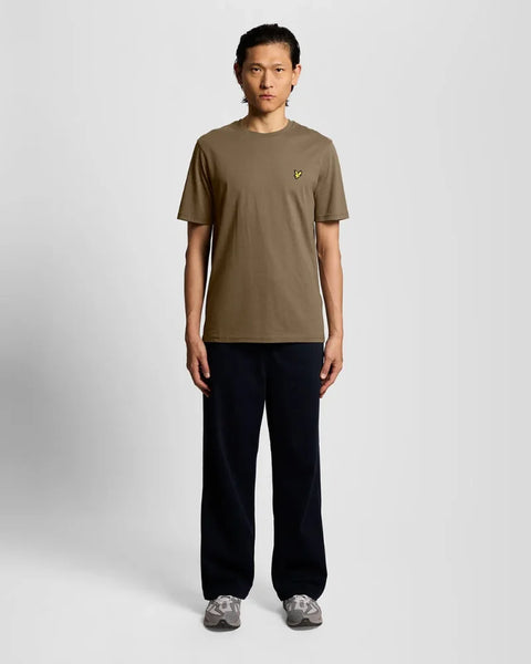 Lyle & Scott TS400VOGT Plain T-Shirt In X569 Khaki Ash