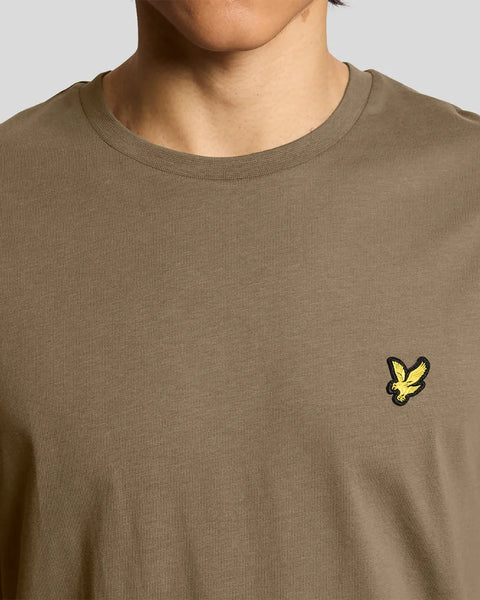Lyle & Scott TS400VOGT Plain T-Shirt In X569 Khaki Ash
