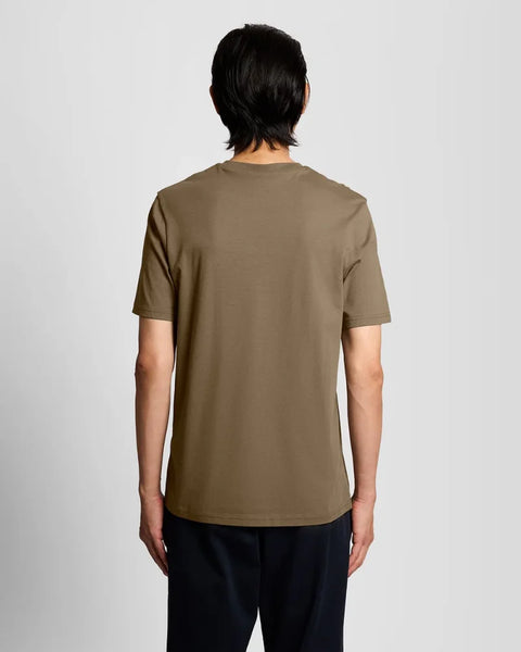 Lyle & Scott TS400VOGT Plain T-Shirt In X569 Khaki Ash