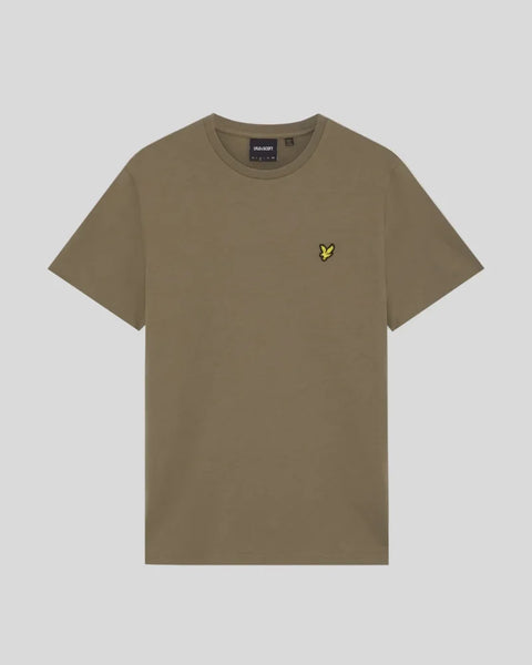 Lyle & Scott TS400VOGT Plain T-Shirt In X569 Khaki Ash
