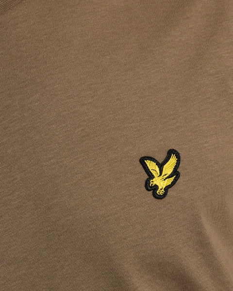 Lyle & Scott TS400VOGT Plain T-Shirt In X569 Khaki Ash