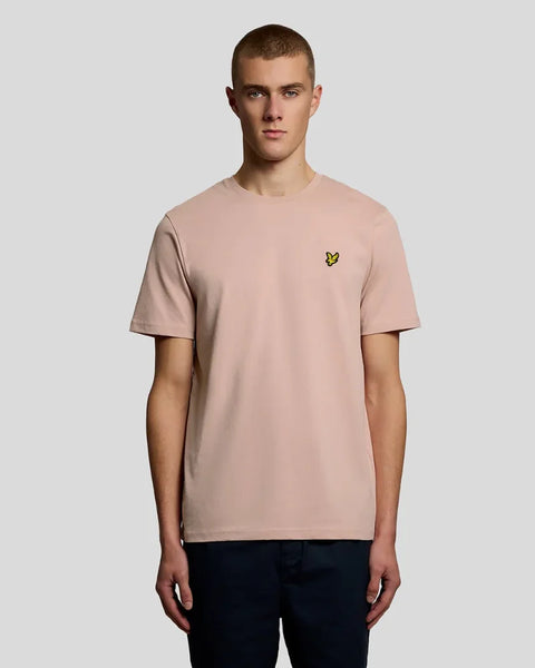 Lyle & Scott TS400VOGT Plain T-Shirt In Y120 Pink Grapefruit