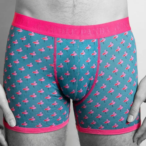 Swole Panda SP-UN-05- Flamingo Bamboo Boxers Pink Band