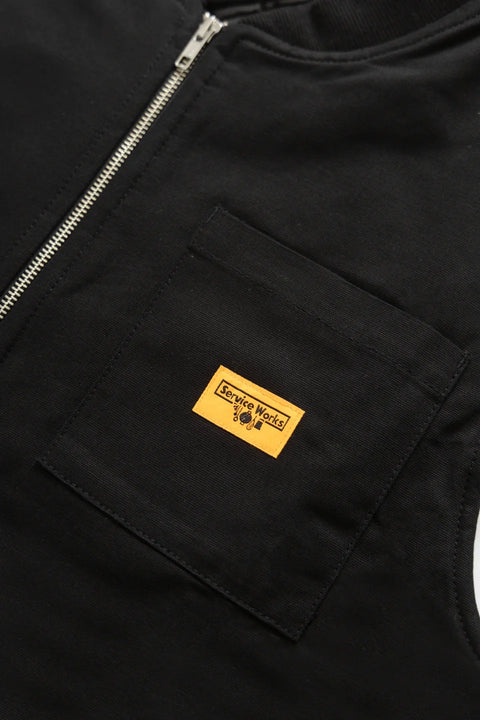 Service Works SW345 Canvas Work Vest In Black