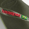 Havaianas Brasil logo flip flops in green