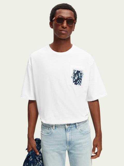 Scotch & Soda 171984 Back Loose Fit T-Shirt In White